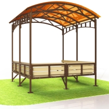 Беседка с лавочками - курилка