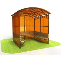 Беседка с лавочками - курилка