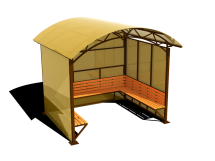 Беседка с лавочками - курилка