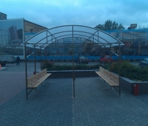 Беседка с лавочками - курилка