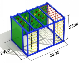 Уличный спортивный комплекс Атлетический куб 2 для детской площадки, фото 2 Уличный спортивный комплекс Атлетический куб 2 для детской площадки, фото 2