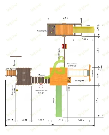 Детская площадка IgraGrad Панда Фани Мостик 2, фото 5