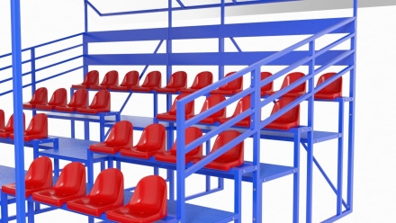 Трибуна с навесом 5-ти рядная с ограждением на 42 места, фото 3