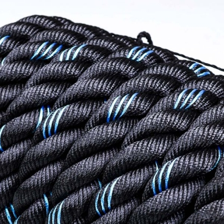 Тренировочный канат LIVEPRO Battle Rope, 3,8 см x 12 м, черный , фото 4