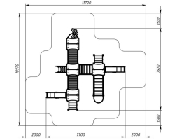 Детская игровая площадка Лукоморье ДИК 2.25.08-01.С H=1200, металлический скат, фото 6