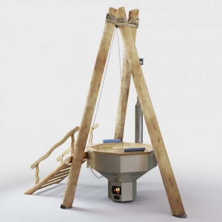 Сибирский банный чан &quot;Князь Владимир+&quot; на бревнах + печь 1850 мм, фото 1