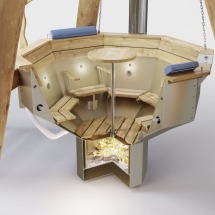 Сибирский банный чан "Князь Владимир+" на бревнах + печь 1850 мм Сибирский банный чан "Князь Владимир+" на бревнах + печь 1850 мм