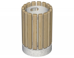 Урна со вставкой на бетонном основании Неделимое круглая, фото 1