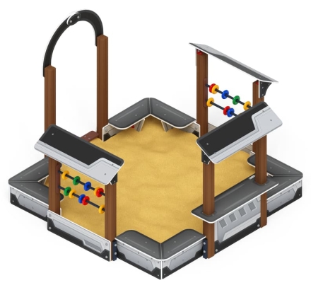 Песочный дворик Теремок (Техно) - ИО 6.01.04-04, фото 3