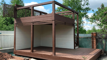 Двухэтажная прямоугольная беседка КОРАБЛЬ, фото 1