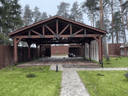 Навес для двух машин ТРИУМФ Премиум комплектация, фото 8