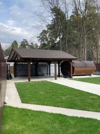 Навес для двух машин ТРИУМФ Премиум комплектация, фото 10