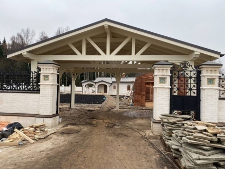 Навес для двух машин ТРИУМФ Премиум комплектация, фото 15