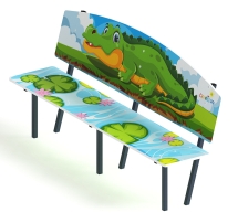 Скамейка детская Крокодил - МФ 41.01.01-И1