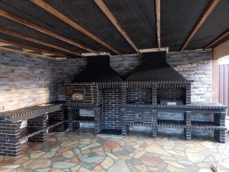 Печь Аристократ 854 Радиальный кирпич красный с коричневым, фото 2