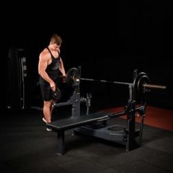 Скамья-стойка домкратная для жима лежа со страховочными упорами Olimpic Bench, фото 6