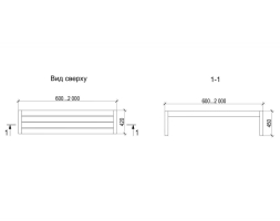 Скамейка TORUDA 2 - 2 м, фото 3