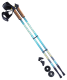 Палки для скандинавской ходьбы Starfall, 77-135 см, 2-секционные, синий/серый/жёлтый