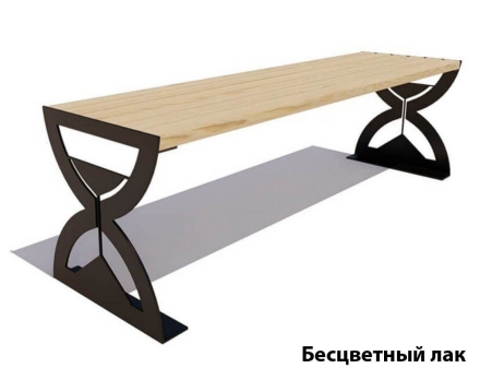 Парковая скамейка Часы, Лиственница 1,2 м, фото 2