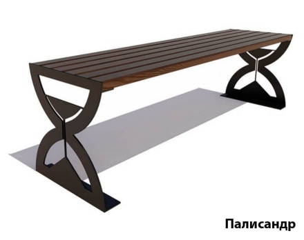 Парковая скамейка Часы, Лиственница 1,2 м, фото 3