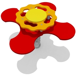 Качалка на 1 пружине Цветочек ВСТ 1251 4-х местная для детской площадки, фото 1 Качалка на 1 пружине Цветочек ВСТ 1251 4-х местная для детской площадки, фото 1