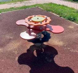 Качалка на 1 пружине Цветочек ВСТ 1251 4-х местная для детской площадки, фото 2 Качалка на 1 пружине Цветочек ВСТ 1251 4-х местная для детской площадки, фото 2