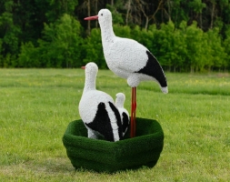 Топиари Три аиста в гнезде, семья - газон Eco, фото 3