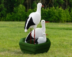 Топиари Три аиста в гнезде, семья - газон Eco, фото 2