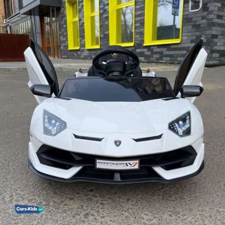 Электромобиль Lamborghini Aventador SVJ A333MP белый, фото 6