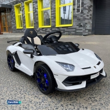Электромобиль Lamborghini Aventador SVJ A333MP белый