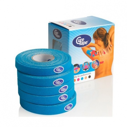 Тейп кинезиологический CureTape Blue, 1 см x 5 м, уп. 5 шт, арт. 160950, голубой, фото 1