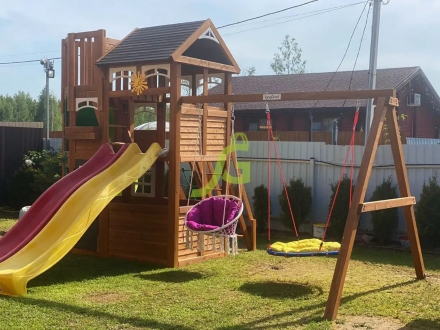 Детская площадка IgraGrad Клубный домик 4 Luxe с двумя горками, фото 6