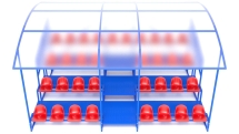 Трибуна разборная, 4-х рядная с навесом и ограждением на 34 места Трибуна разборная, 4-х рядная с навесом и ограждением на 34 места