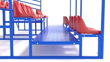 Трибуна разборная, 4-х рядная с навесом и ограждением на 34 места, фото 4