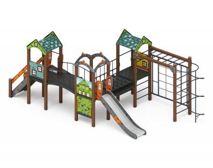 Детская игровая площадка Городок Город ДИК 2.01.3.02-01 H=1200, фото 1