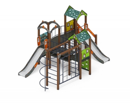Детская игровая площадка Городок Город ДИК 2.01.3.02-01 H=1200, фото 3