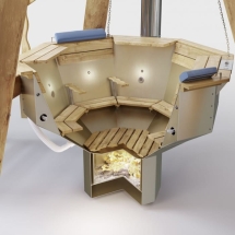 Сибирский банный чан "Князь Ярослав" на бревнах + печь 1850 мм Сибирский банный чан "Князь Ярослав" на бревнах + печь 1850 мм