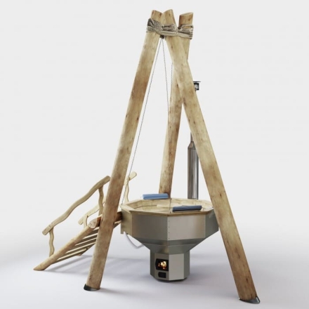 Сибирский банный чан &quot;Князь Ярослав&quot; на бревнах + печь 1850 мм, фото 1