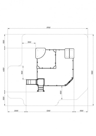 Песочный дворик с горкой (Ракушки) - ИО 6.01.05-01 H=750, фото 6