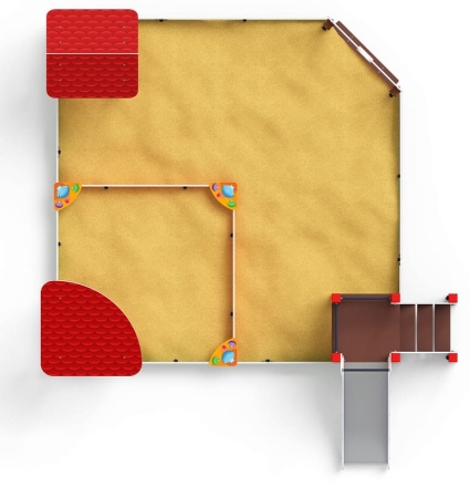 Песочный дворик с горкой (Ракушки) - ИО 6.01.05-01 H=750, фото 5