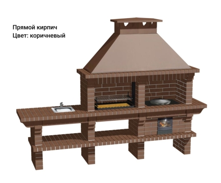 Печь Аристократ 730 Радиальный кирпич красный с коричневым, фото 11