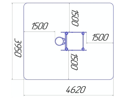 Гимнастический комплекс Жираф с баскетбольным кольцом ГК-14.1, фото 3