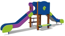Горка двойная 08401.21 для детской площадки, фото 1 Горка двойная 08401.21 для детской площадки, фото 1