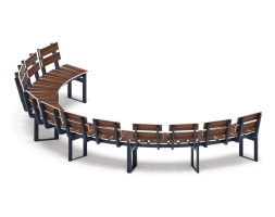 Скамья модульная Радиус комфорта-9 (тёмный дуб), фото 5