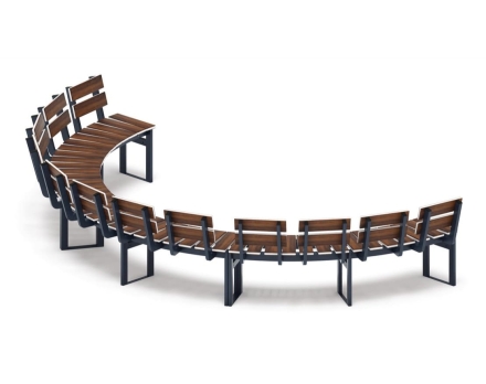 Скамья модульная Радиус комфорта-9 (тёмный дуб), фото 5