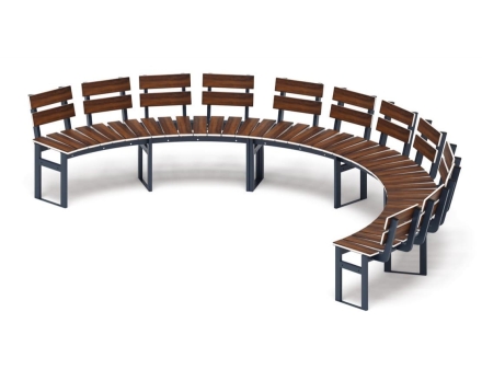 Скамья модульная Радиус комфорта-9 (тёмный дуб), фото 4