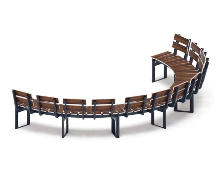 Скамья модульная Радиус комфорта-9 (тёмный дуб), фото 2