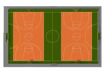 Ограждение для большой игровой спортивной площадки (44 x 27 м.) ОСП001.01.18