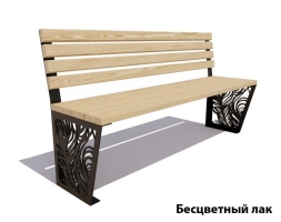 Парковая скамейка Павлин, Сосна (без подлокотников) 2,5 м, фото 1 Парковая скамейка Павлин, Сосна (без подлокотников) 2,5 м, фото 1