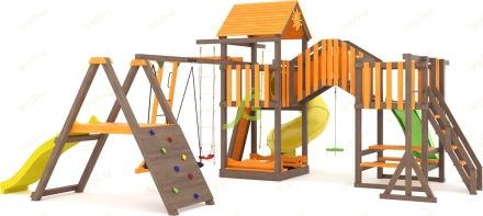 Детская площадка IgraGrad Панда Фани Мостик 2 с трубой, фото 6